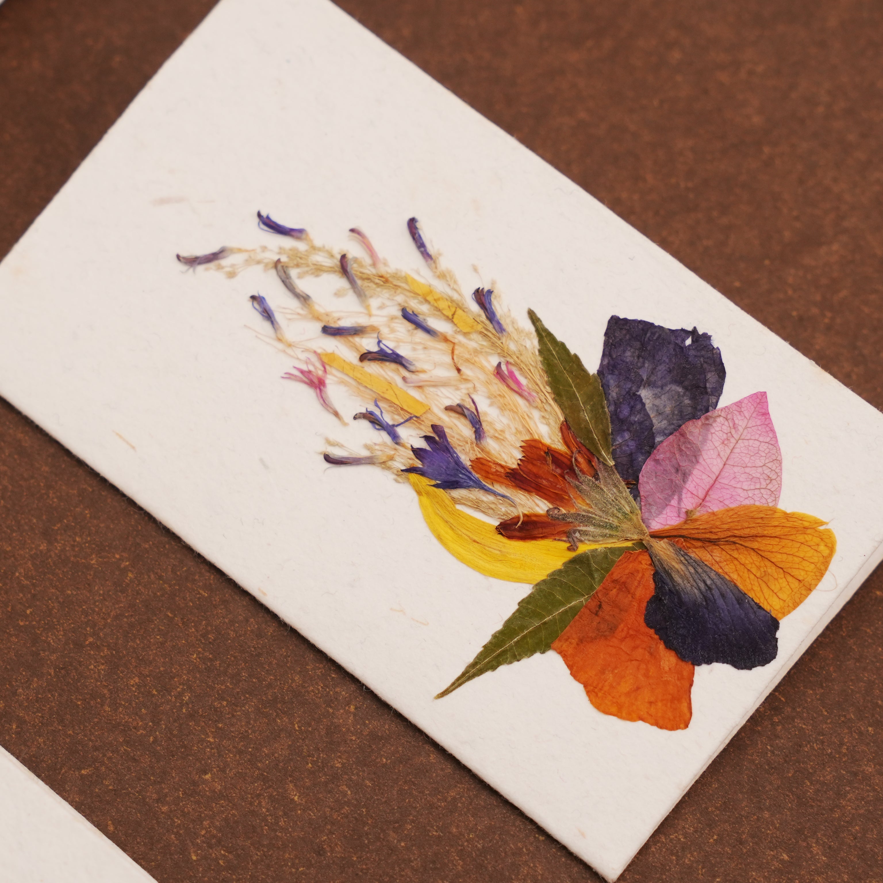 Miniature Botanical Collage Tags Without Envelope (Set of 5)