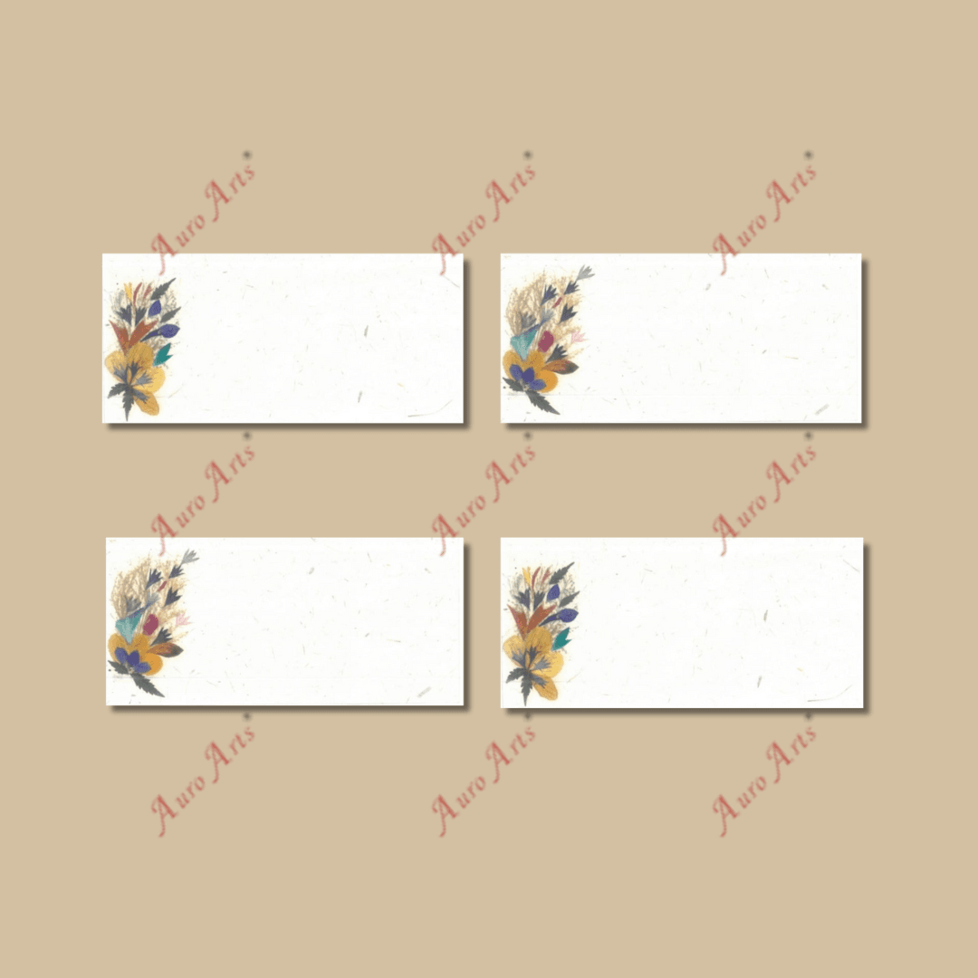 IVORY STRAW ENVOLOPE set of 4 units