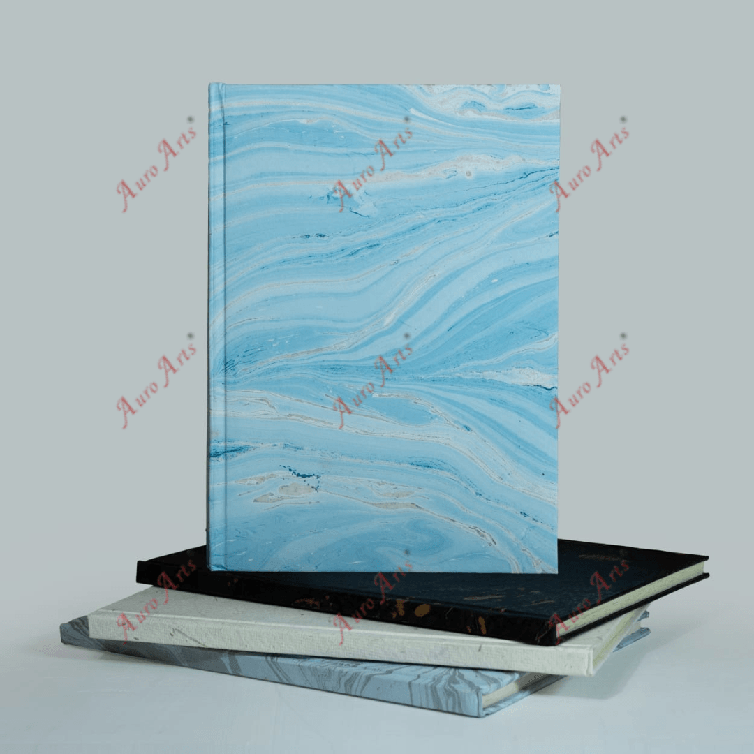 Diary 2 sky blue marbled
