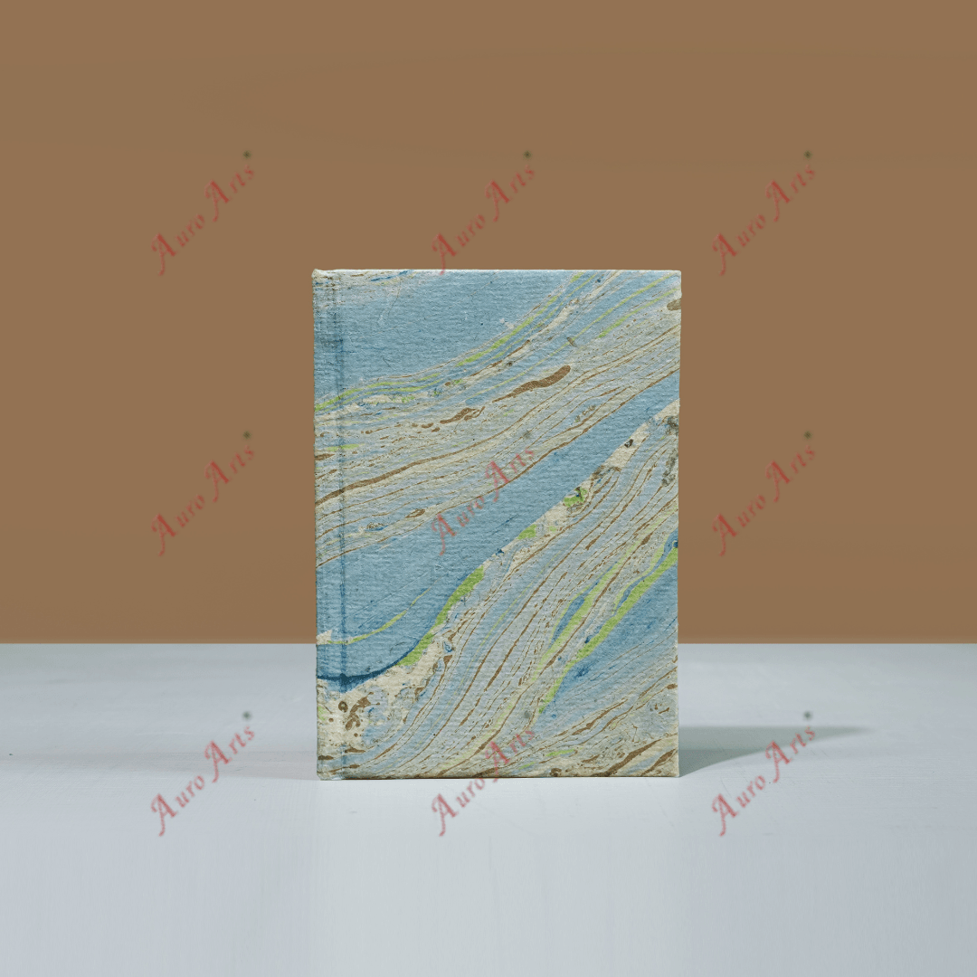 Diary 5 Small marbled blue tourquised