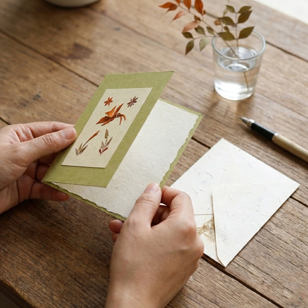 Butterfly Marble Card with Envelope