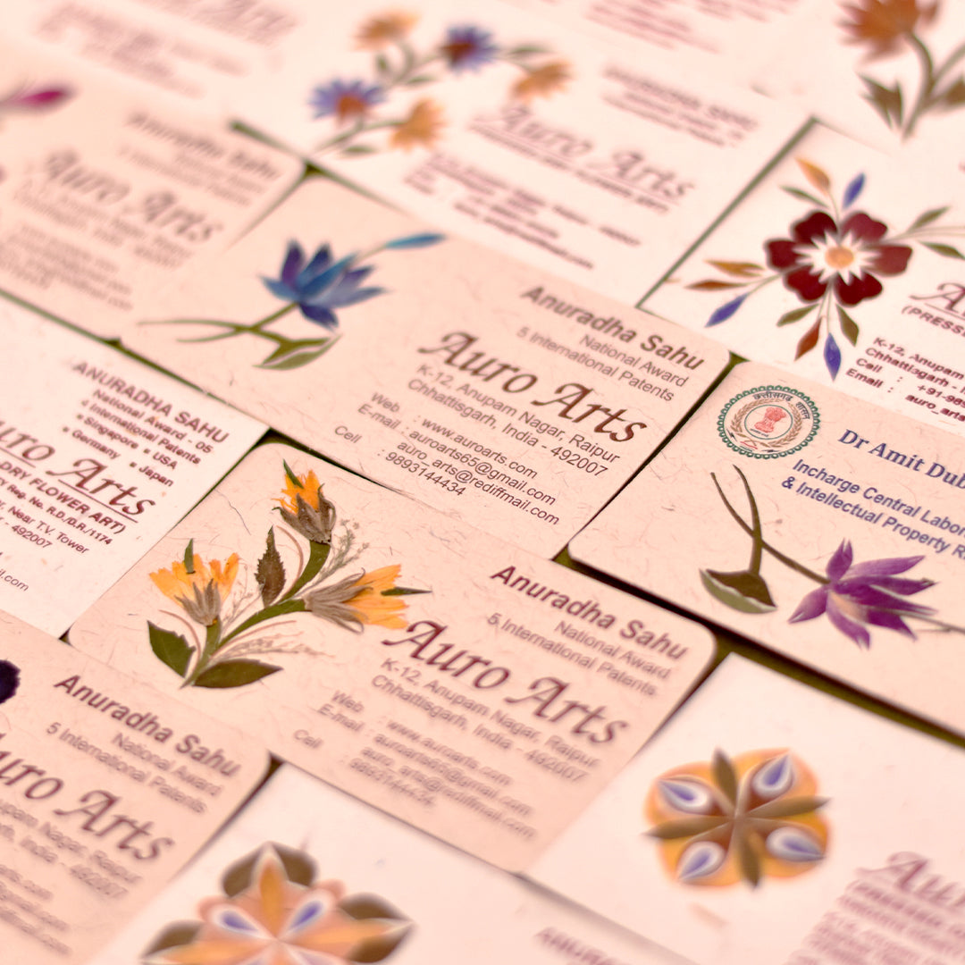 Customised Botanical Visiting Cards (Set of 25) with Envelopes