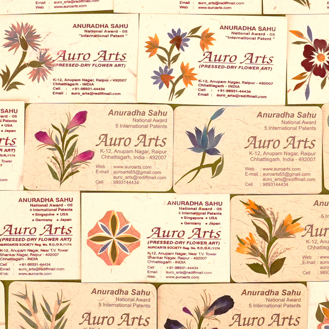 Customised Botanical Visiting Cards (Set of 25) with Envelopes