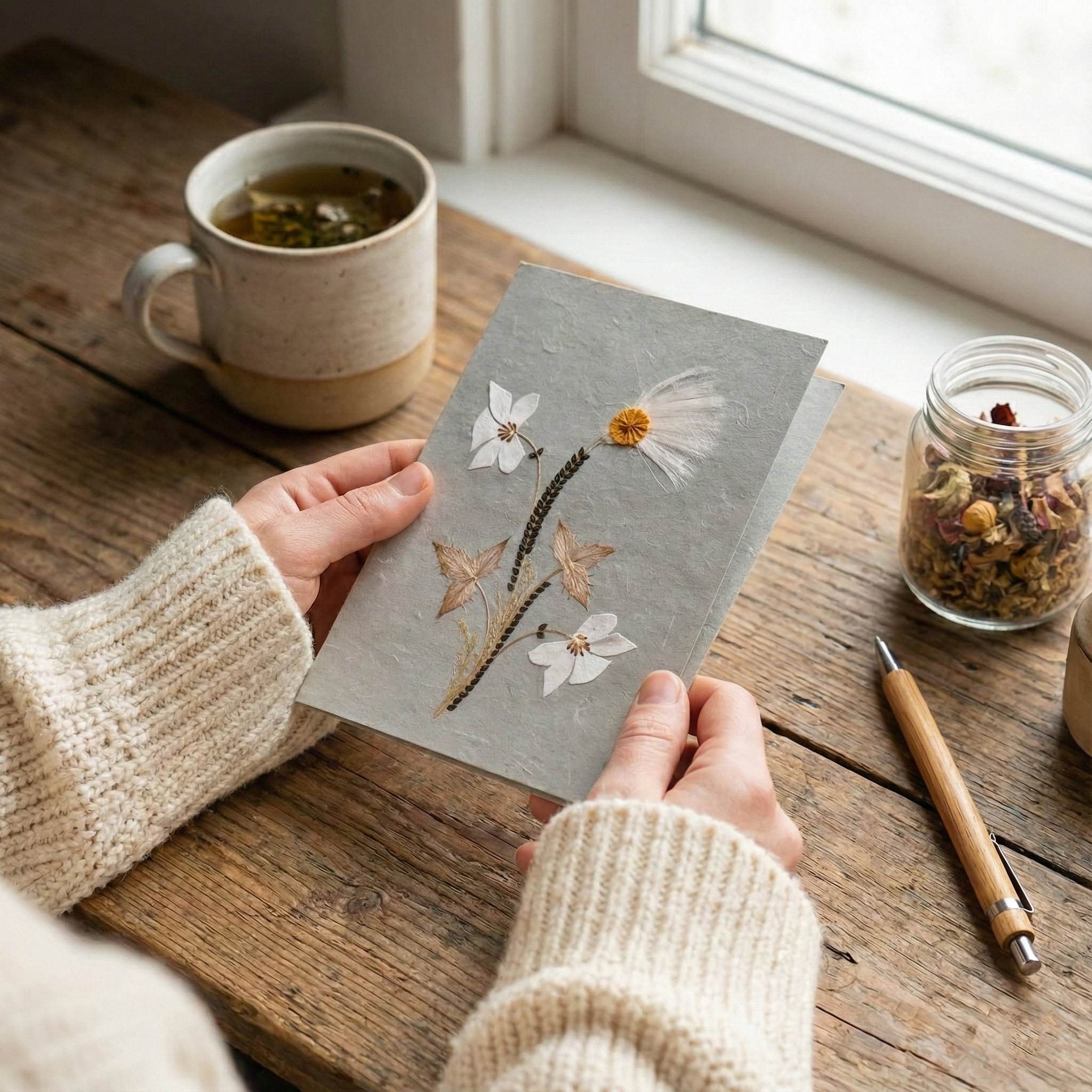 Weed Grey Card with Envelope